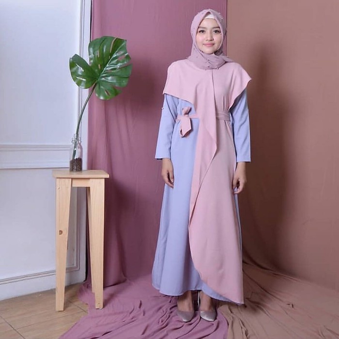 ZUPA MAXY GAMIS PUTIH DAN WARNA LAINNYA PINK BEST SELLER ZIPER DEPAN BUSUI BISA LD 120 MAKAYA I.5872
