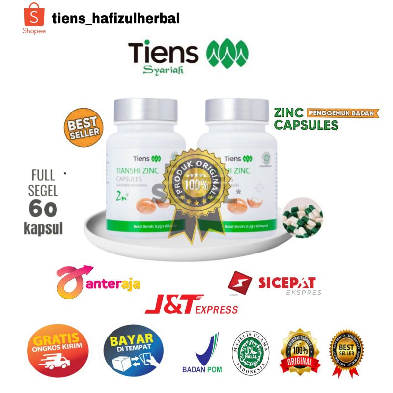 TERLARIS ZINK PENGGEMUK KAPSUL OBAT PENGGEMUK / PENGGEMUK BADAN ZINC TIENS CEPAT AMPUH ORIGINAL