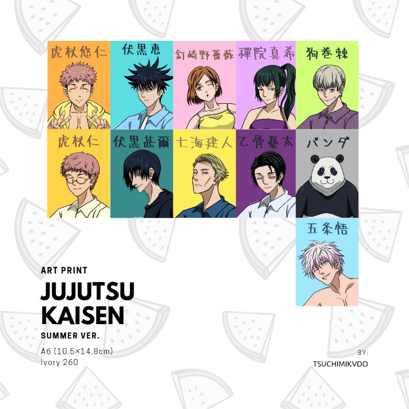 Jujutsu Kaisen Art Print by: tsuchimikvdo