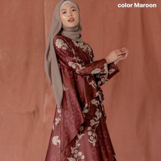 Gaharu dress maroon wearing klamby / gaharu dress by wearing klamby