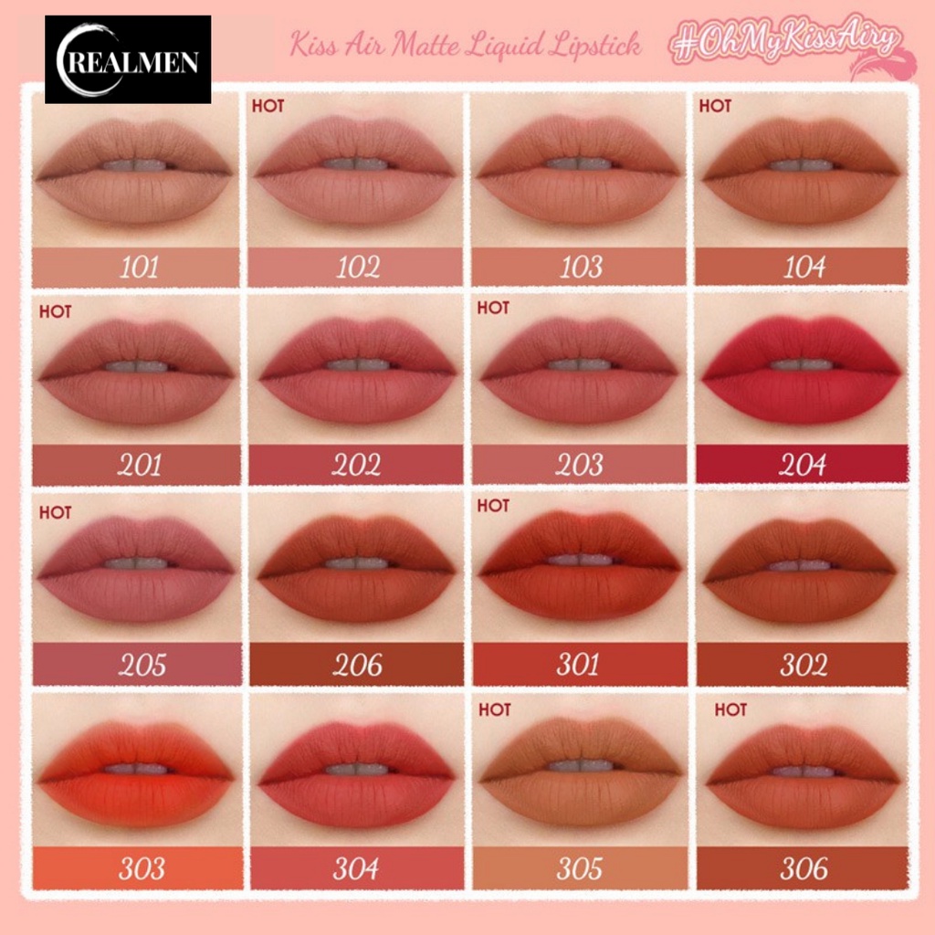 (RM) READY PINKFLASH LIQUID LIPSTIK WATERPROOF - LIP TINT AIRY KISS DOUBLE USE