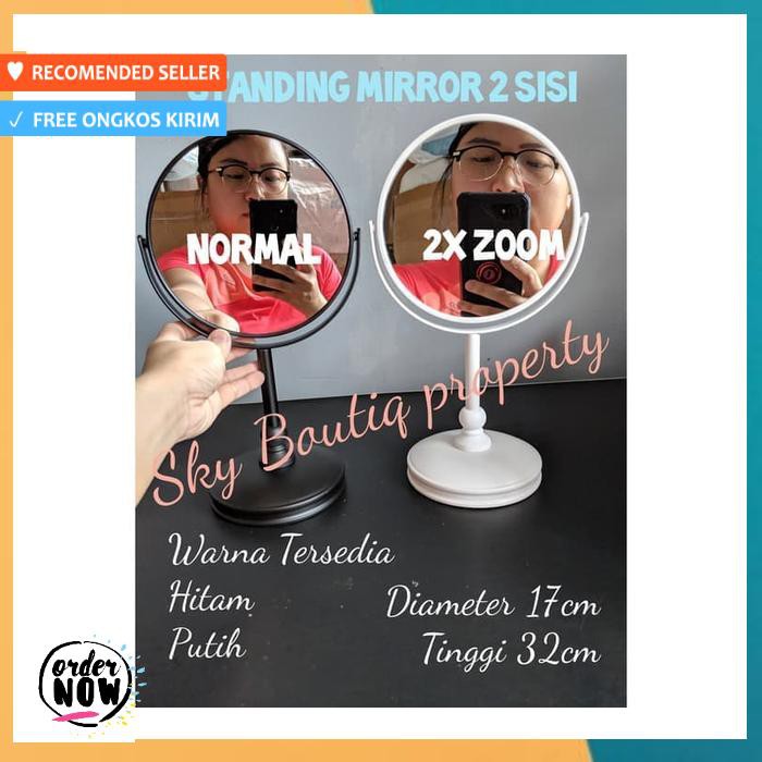 KACA RIAS MEJA KACA ZOOM KACA MEJA KACA MAKE UP STANDING MIRROR