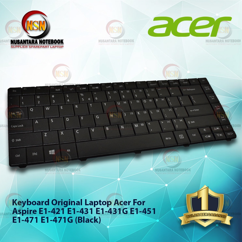 Keyboard Acer Aspire E1-421 E1-431 E1-431G E1-451 E1-471 E1-471G Hitam