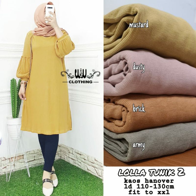 Lolla tunik kaos LD 110 melar tebal halus oriww
