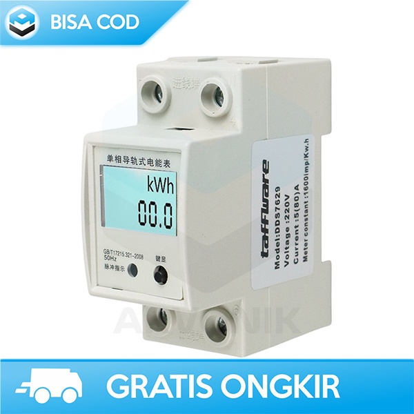 ALAT UKUR LISTRIK VOLTMETER TAFFWARE SMART POWER LCD DISPLAY FIREPROOF