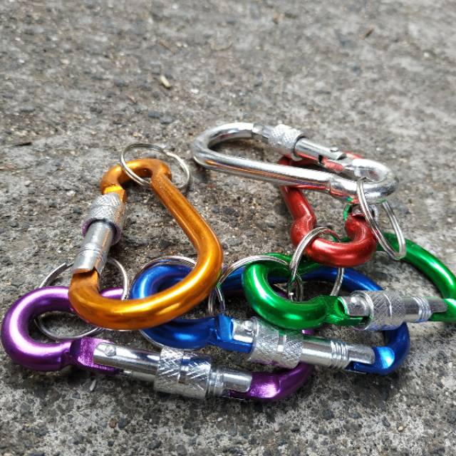 Keychain Carabiner/ Gantungan Kunci/ Carabiner Aksesoris besar model Screw