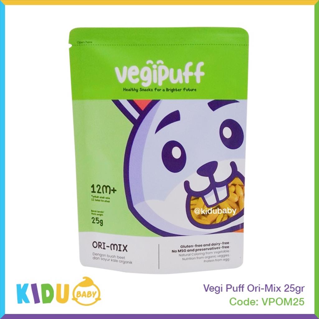 Vegi Puff 25gr Cemilan Snack Sehat Bayi &amp; Anak Kidu Baby