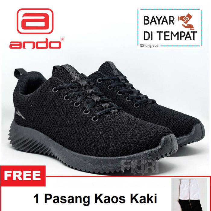 Ando Irvine 39-43 Full Hitam Sepatu Sekolah Sd Smp Sma Pria