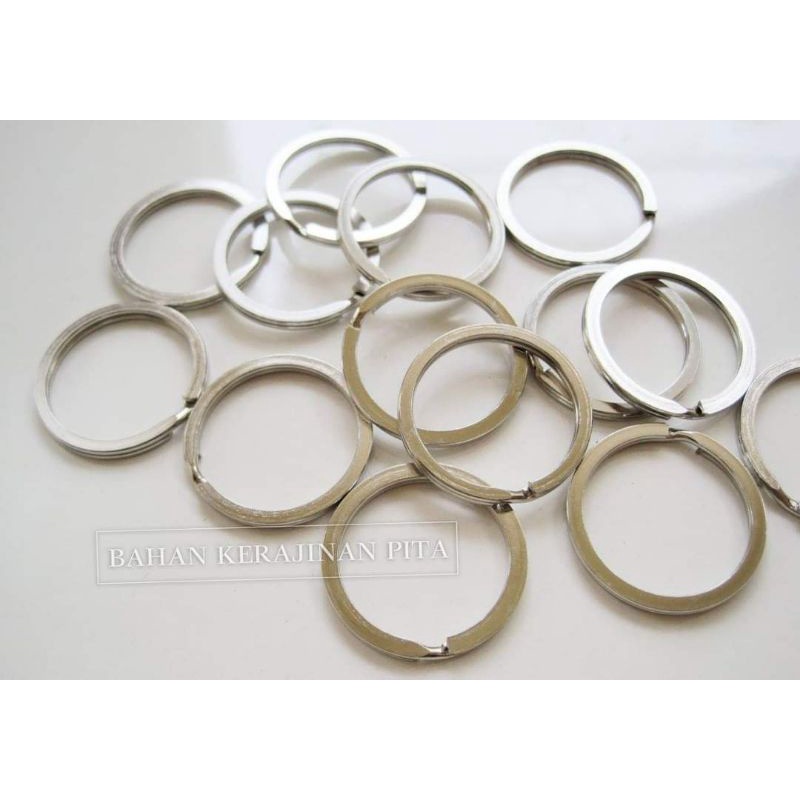 Ring kunci gantungan SILVER 28mm isi 10pcs