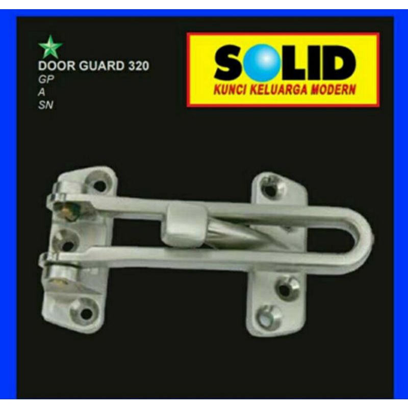 Door Guard Solid 320/Penahan Pengait Pintu/Grendel Hotel/Grendel