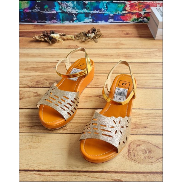 ABBUSHOES Nn 27 wedges sol karet  pasir tali mochi-mochi 5cm