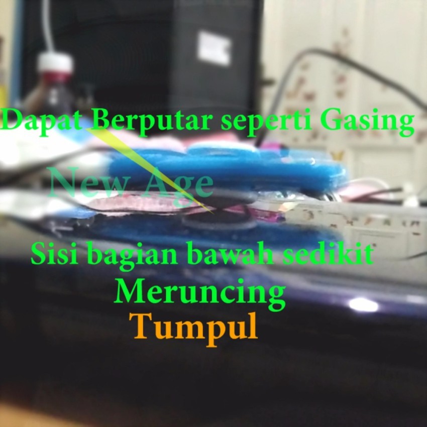 New Fidget Spinner Pena Style+Gasing Premium Bearing - Biru