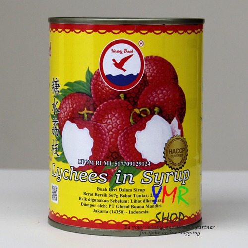 Badhemriki_ Buah Lychee Lechi Leci Longan Cokctail Orange Kaleng Herring Ikps Harvest Delight Canned