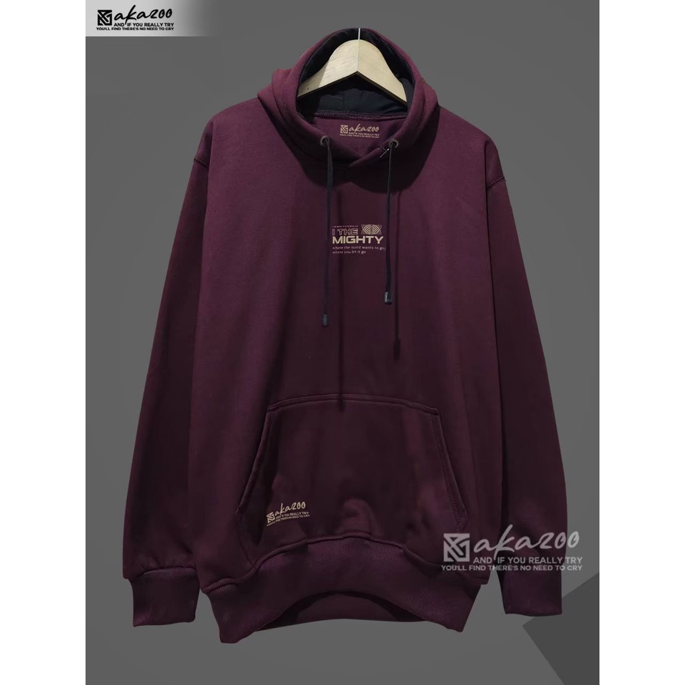 SWITER pria distro original tebal warna maroon I THE MIGHTY sablon gold hoodie oversize wanita korean style bahan flece catun sweater jumbo pria xxl jumper pria distro hodie murah hodi polos  termurah 2022 unisex switer basic akazoo