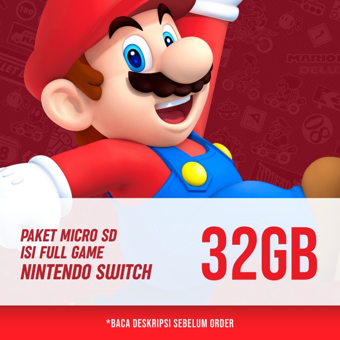 PAKET MICRO SD 32GB ISI GAME NINTENDO SWITCH XCI NSP