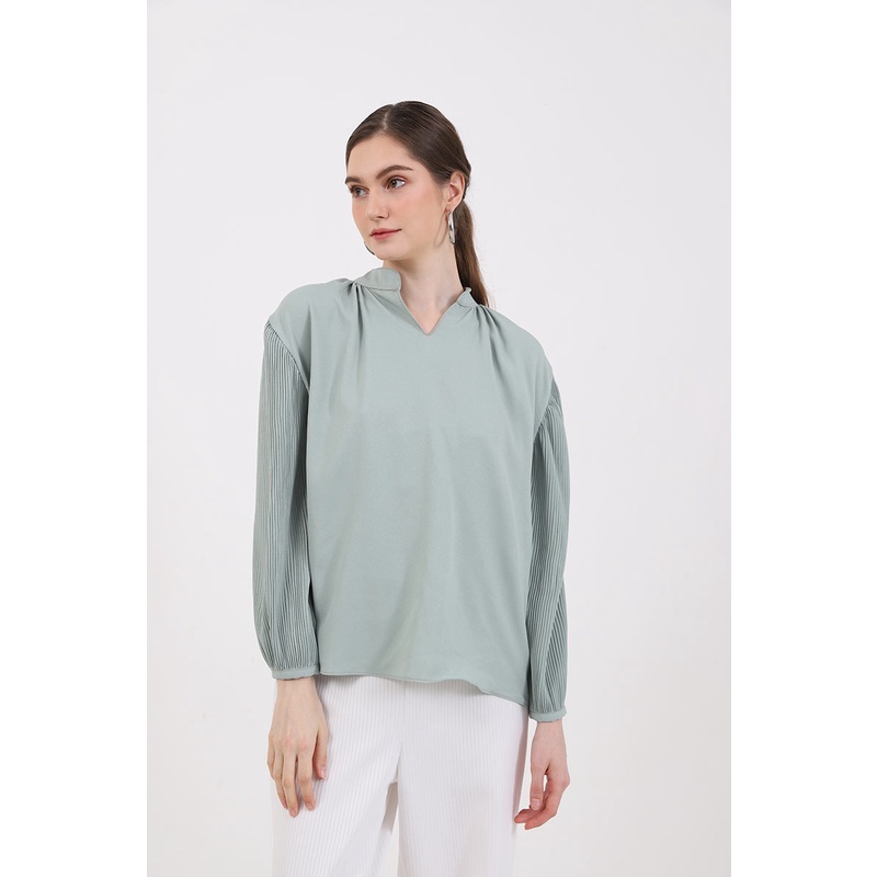 Berrybenka - Atasan Blouse Wanita Sofia Muhayya Puffsleeve Tops-6
