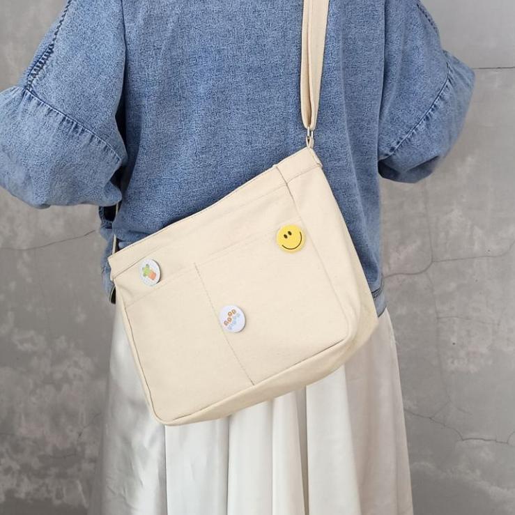 Lagi Diminati Calya Slingbag | Slingbag Kanvas | Shoulder bag canvas | Tas korea | Tas selempang