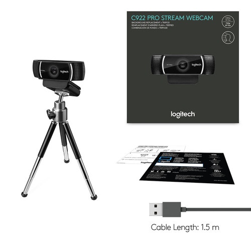 Logitech Webcam HD Stream 1080P with Microphone - C922 Pro