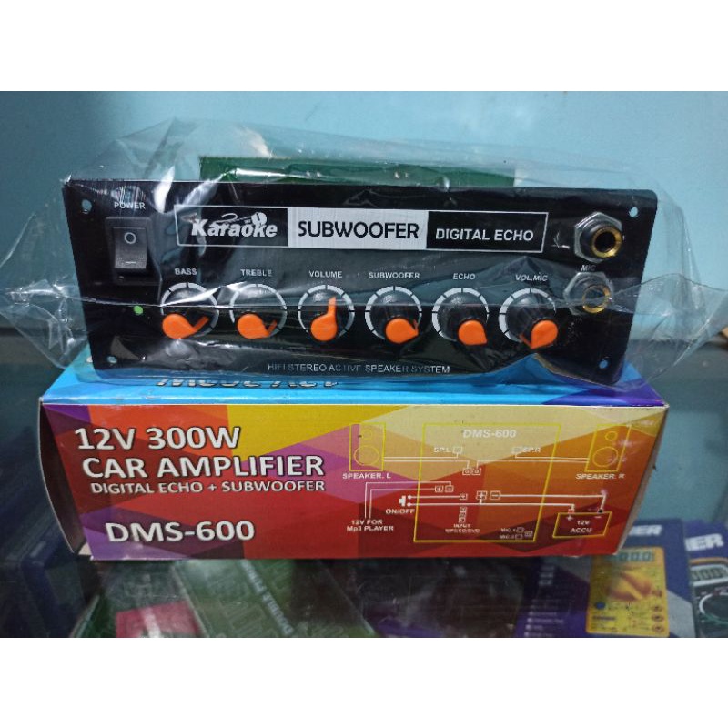 Rangkaian Kit Audio Mobil Super Bass SUB+POWER+TONE CONTROL PLATINUM dms 600