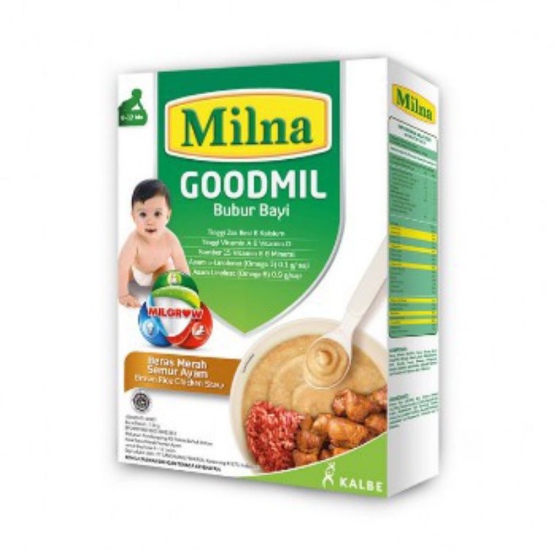 MILNA GOODMIL BUBUR BAYI BERAS MERAH SEMUR AYAM 120gr 8+