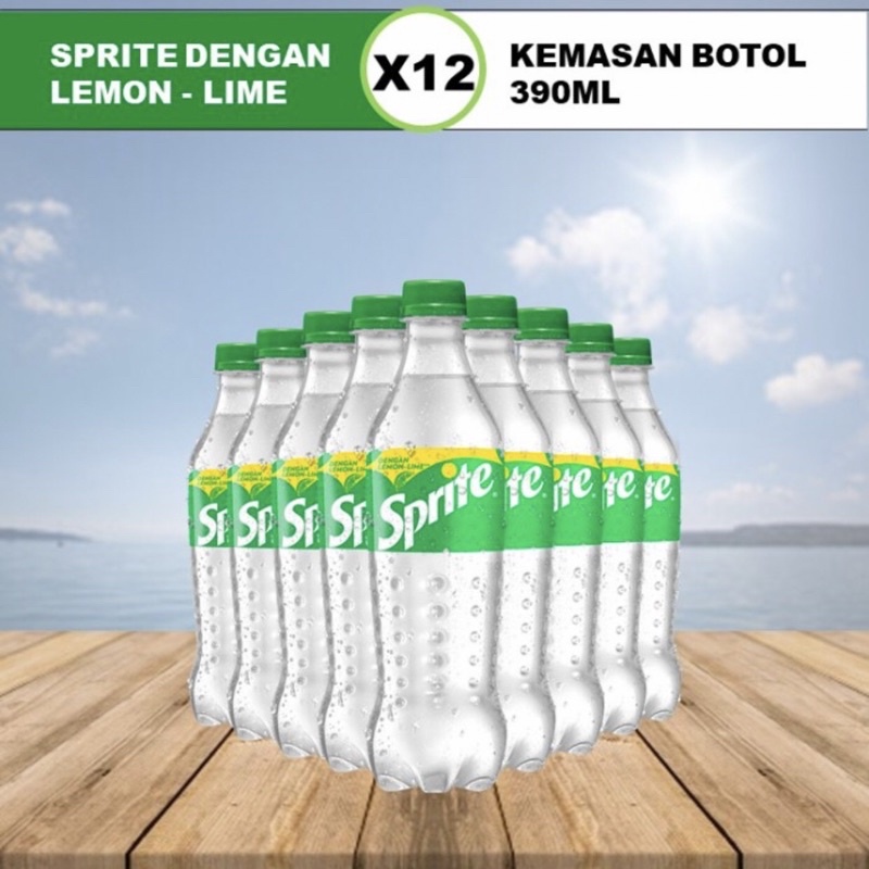 

BIG SALE" SPRITE Soft Drink Minuman Bersoda kemasan Botol 390ml x 12 - PACK