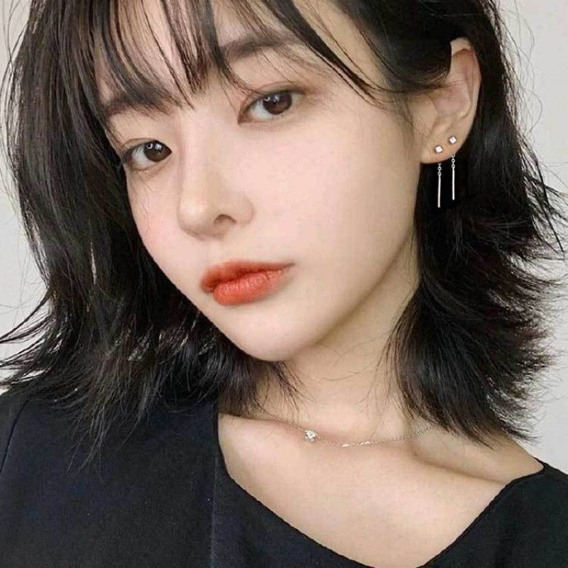 1 Pair Korean Geometric Long Tassel Bar Drop Earrings For Women