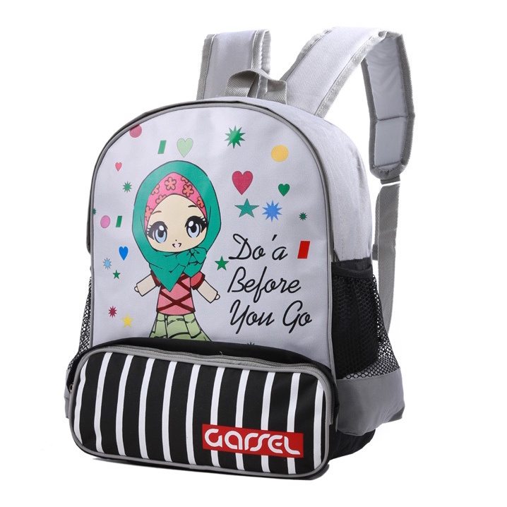 Tas Sekolah Anak Perempuan/Cewek TK,SD / Backpack/Tas Ransel Punggung Seri Muslim ZUKEHIB