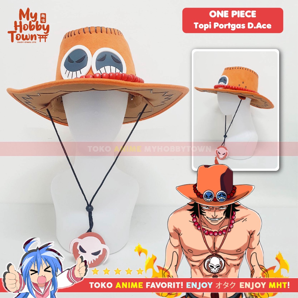 Topi Anime One Piece Portgas D. Ace Cosplay Hat