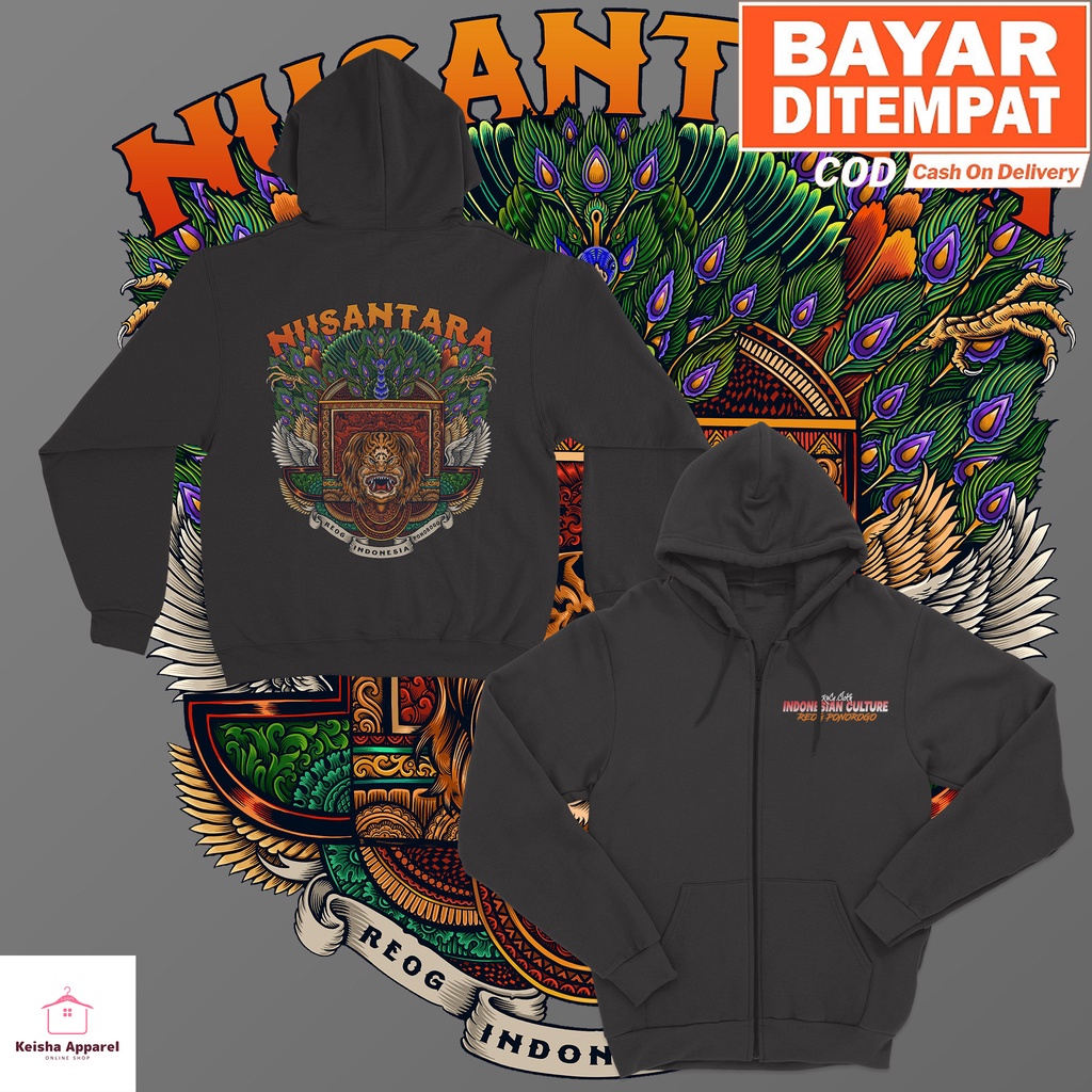 JAKET ZIPPER JARANAN REOG PONOROGO JAKET REOG PONOROGO COWOK CEWEK