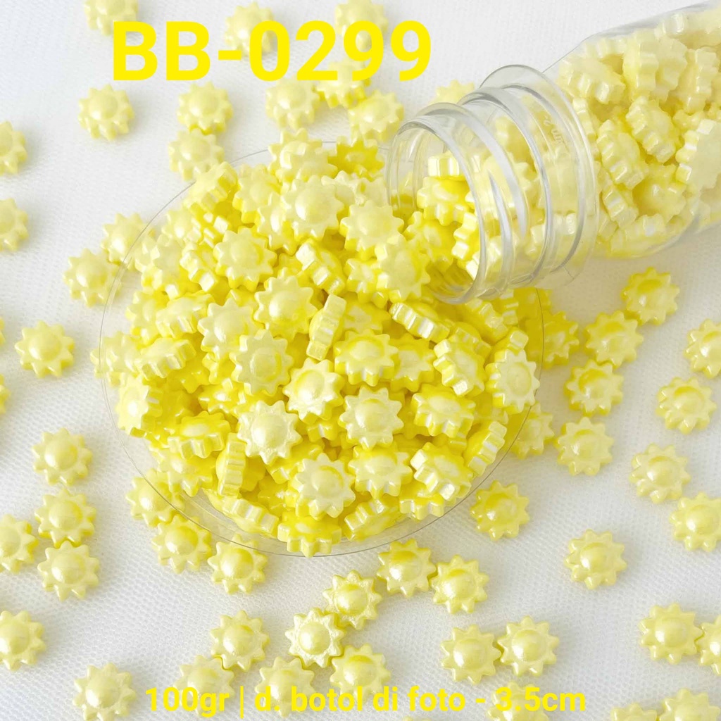 

BB-0299 Sprinkles sprinkle springkel 100gram bunga matahari sun flower yamama baking grosir murah sprinkles cake dekorasi mutiara trimit decoration story sprinklestory sprinklesstory sprinkle story yamama baking