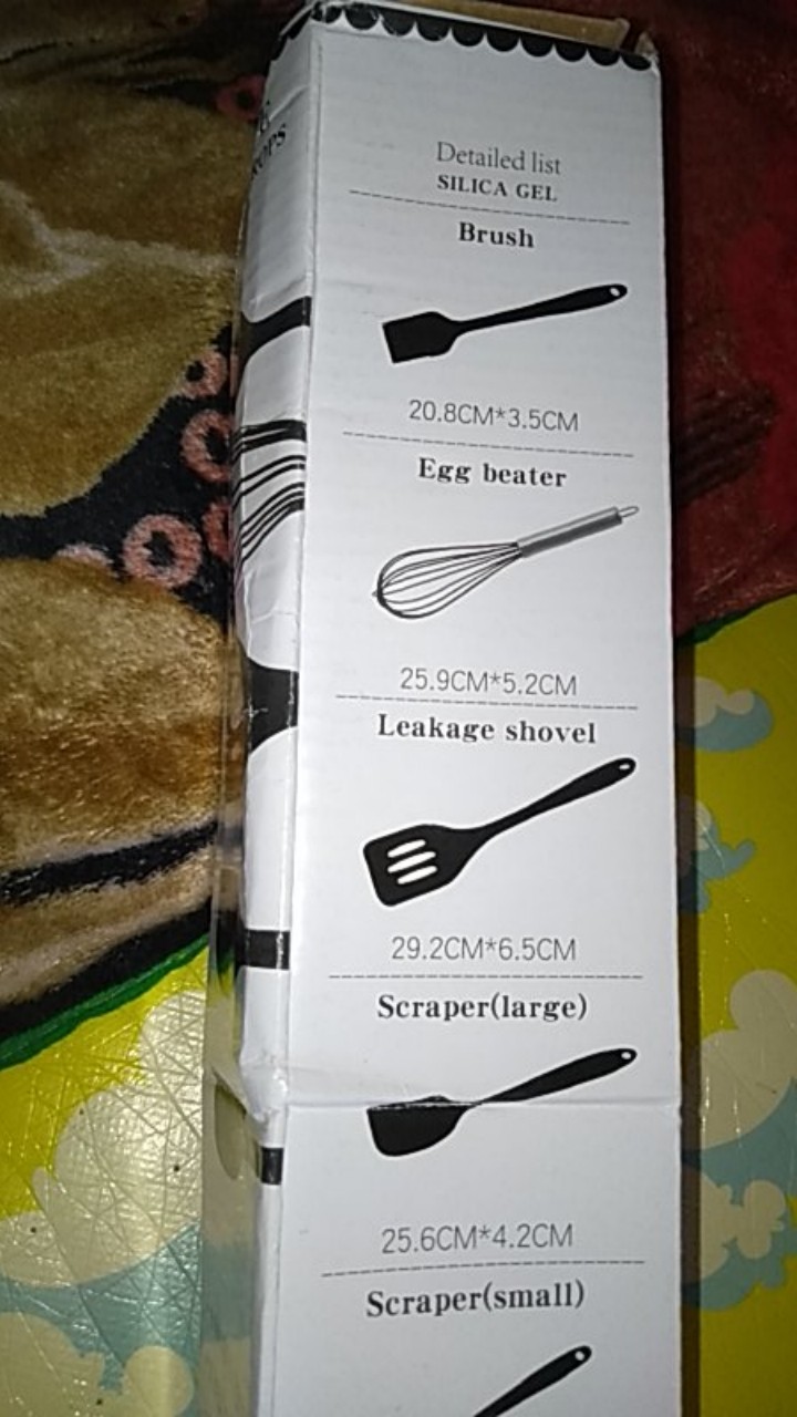 Spatula Silikon Set 5 Pcs Peralatan Masak Tahan Panas & Anti Lengket Spatula Silicon / Spatula Pink
