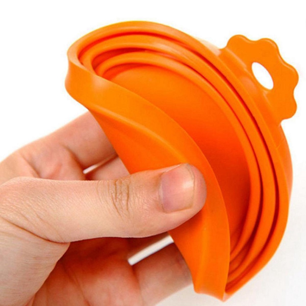 REBUY Rebuy Tutup Kaleng Ukuran Universal Penyimpanan Makanan Basah Warna-Warni Reusable Silicone Tin Cover