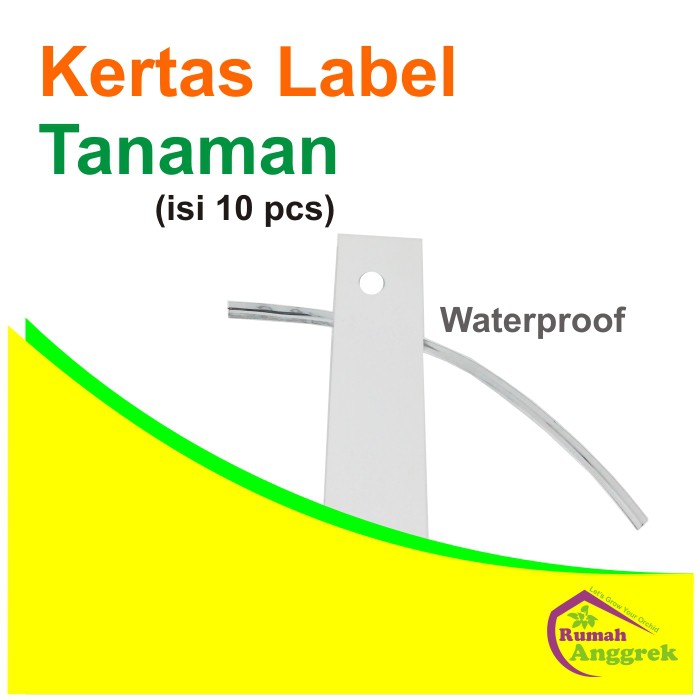 

Kertas Label Tanaman isi 10 anggrek anti air waterproof plastik putih seedling bibit bulan