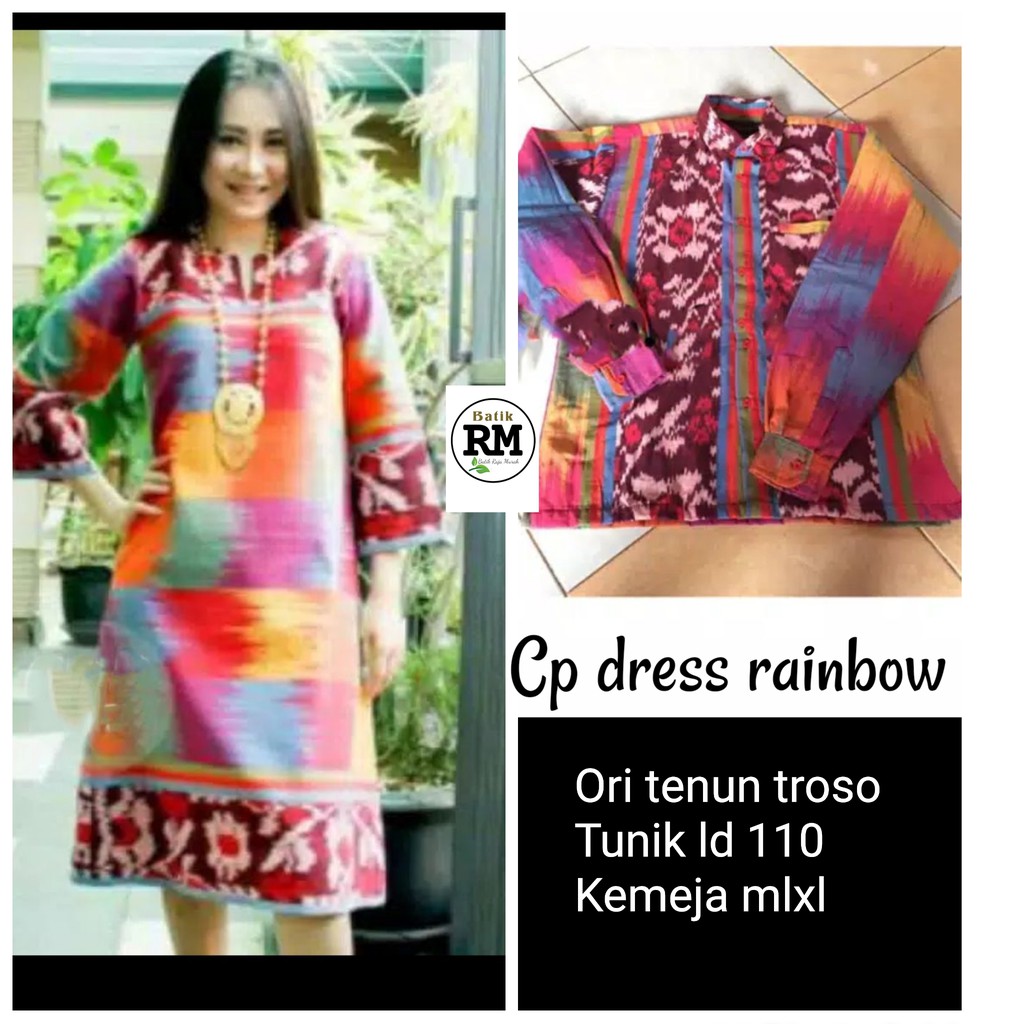 Cp dress rainbow ori tenun troso