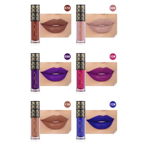 VIBELY LIPSTIK COLOR MATTE VELVET LIP GLOSS WARNA WARNI TANPA LENGKET TAHAN AIR LIPSTIK CAIR HITAM BIRU UNGU KUNING