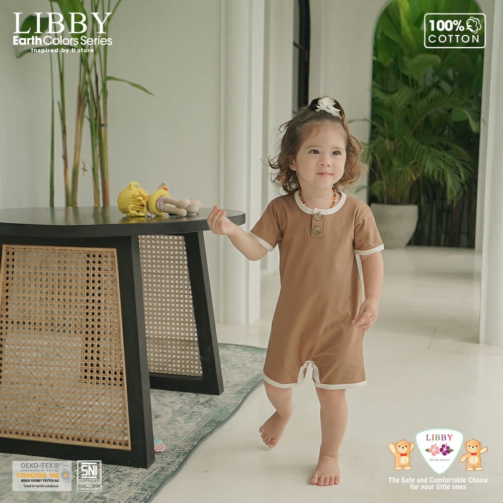 Libby 0-2 Tahun Romper Earth Series Flynn Romper Anak Bayi Premium Quality-4