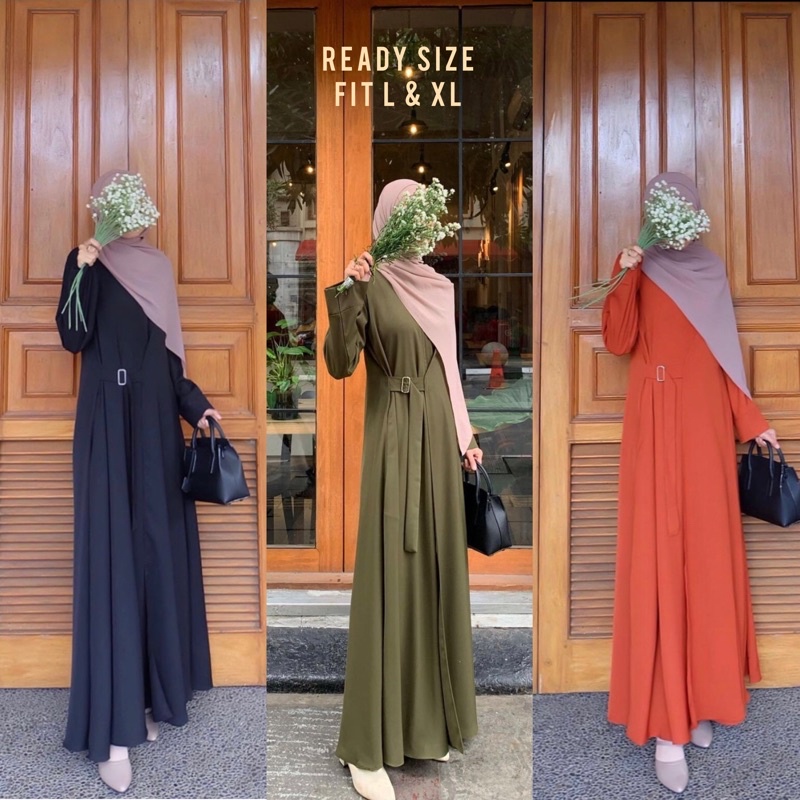 NURA DRESS PAKAIAN GAMIS MUSLIM WANITA BUSUI DAN WUDHU FRIENDLY KEKINIAN TERBARU BAHAN SHAKILA PREMIUM SIZE FIT to L DAN XL TERMURAH BY ZENIC_ID BISA COD