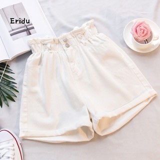 Celana Pendek Model High Waist Lebar Bahan Katun Jeans Ada Celana Pendek Model High Waist Lebar Bahan Katun Jeans Ada