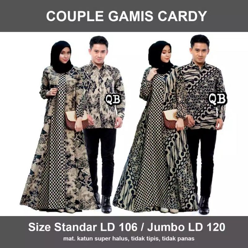 Couple Gamis Maxi Cardy, Batik Jumbo LD 120 Standar LD 106 gamis muslim