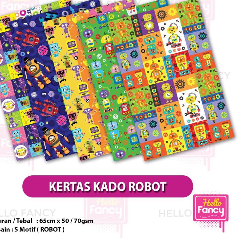 

New! Kertas Kado Squeezy Motif Campur isi 50 / Bungkus Kado ,,