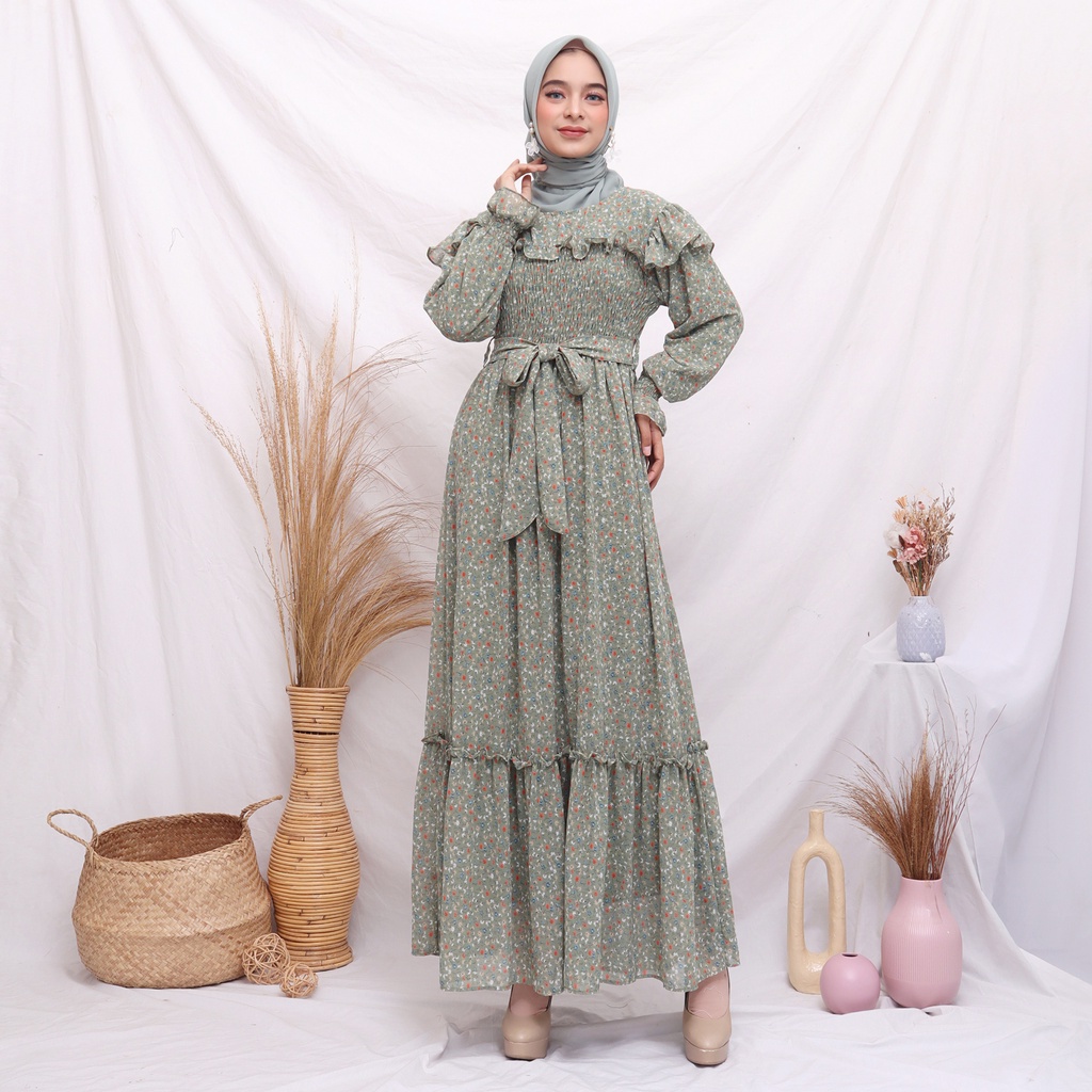 Gamis Maxy Dress Ceruti Terbaru Keiko 02