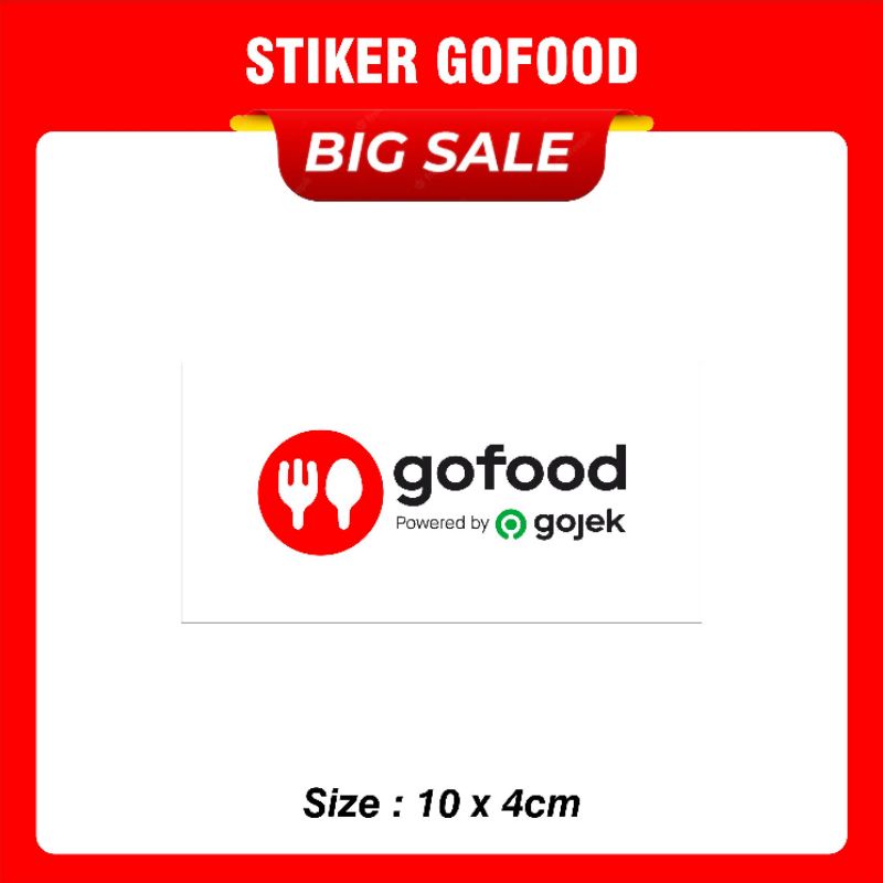 Stiker GoFood Vinyl Size10x4cm