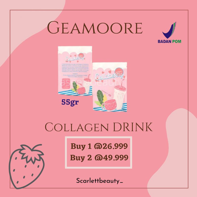 

COLLAGEN DRINK GEAMOORE BPOM || COLLABERRY 55gr