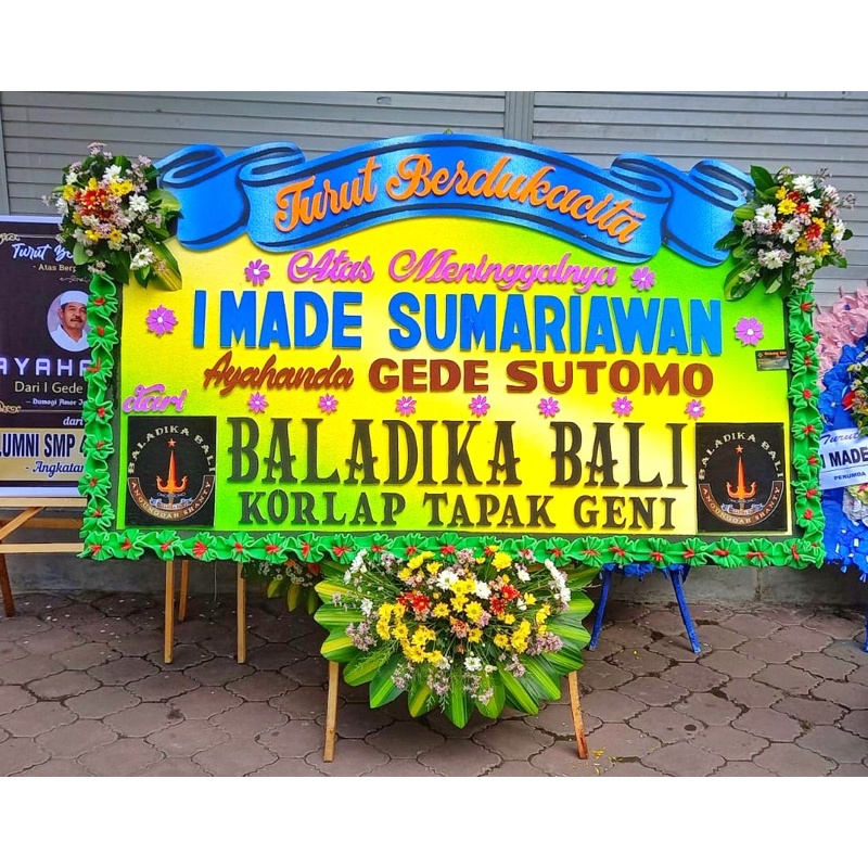 Papan Bunga Ucapan Duka Cita / Karangan Bunga Papan Duka Cita