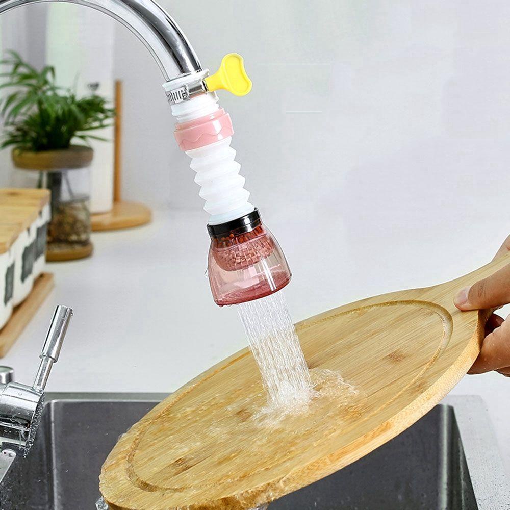 [Elegan] Keran Dapat Dipanjangkan Dapat Diputar Percikan-Bukti Dapur Gadget Diffuser 360derajat Nozzle Rumah Tangga Hemat Air Adjustable Dapur Shower Tap