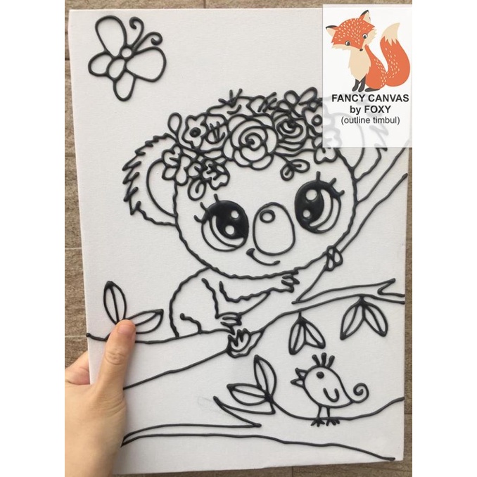 

kanvas lukis anak gambar KOALA di pohon