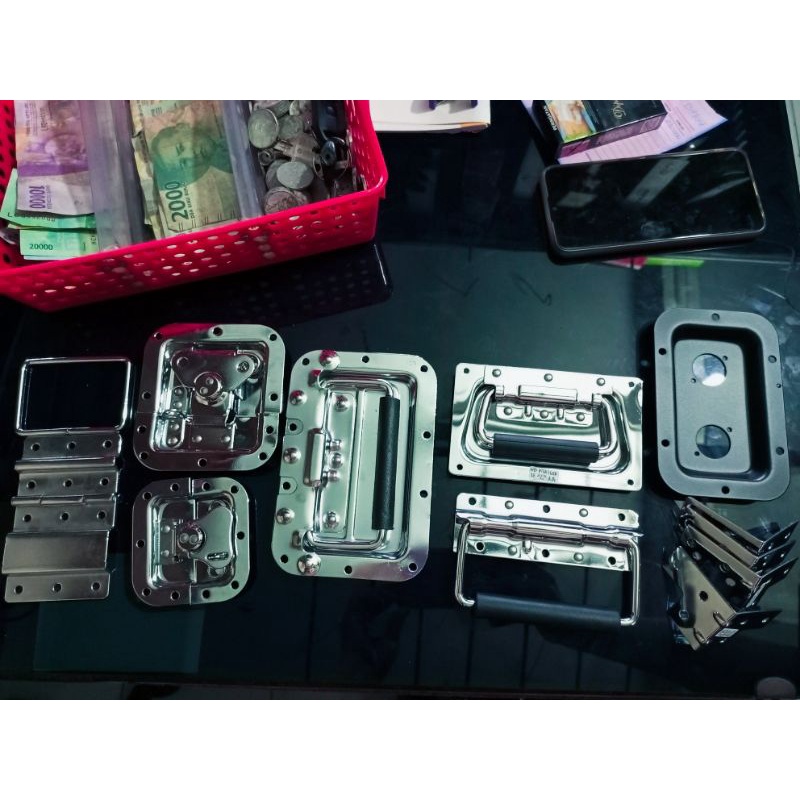 Jual KUNCI HARDCASE KUPU" BESAR KECIL / HANDLE TEMPEL HANDLE BOX / PLAT