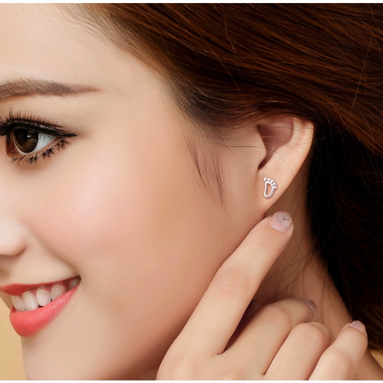 925 Perak Anting-Anting Wanita Jejak Anting-Anting Fashion Perhiasan/Subang Telinga anting perempuan