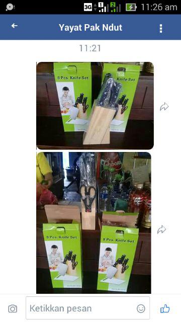 Pisau Dapur Set/ Knife Set/ Kitchen Tools (8 Pcs) -  Dinemate