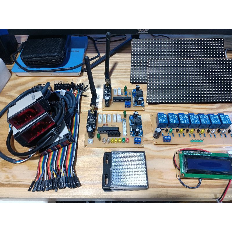 KIT DRAG TIMING TIMER DRAG V2 2PANEL P10 WIRELESS 2.4 GHZ SENSOR PHOTOELECTRIC